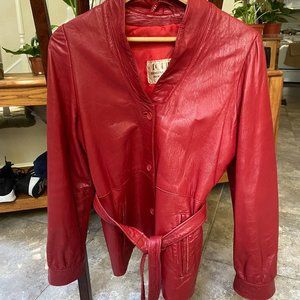 Vintage Red Leather Jacket